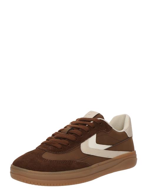 Bershka Sneaker low  brokade / mørkebrun / hvid