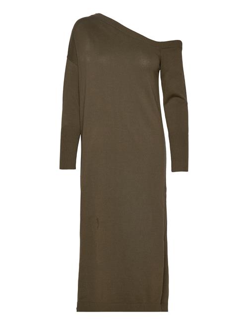 My Essential Wardrobe Lolamw Cut Out Knit Dress My Essential Wardrobe Khaki