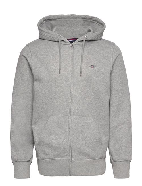 Se Reg Shield Full Zip Hoodie GANT Grey ved Booztlet