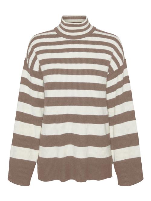 VERO MODA Pullover 'HERMOSA'  creme / brun