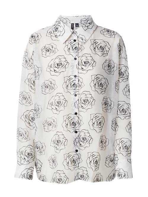 VERO MODA Bluse 'NAYA'  ecru / sort