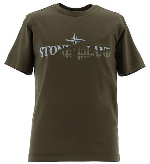 Stone Island T-shirt - Military Green m. Logo