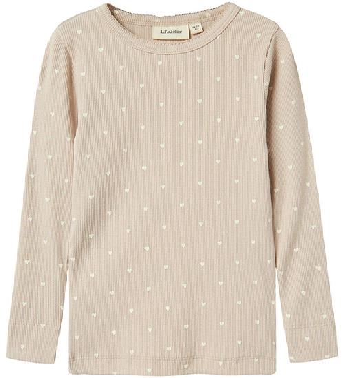 Lil Atelier Lil' Atelier Bluse - Rib - NmfGago - Gray Morn/HEART