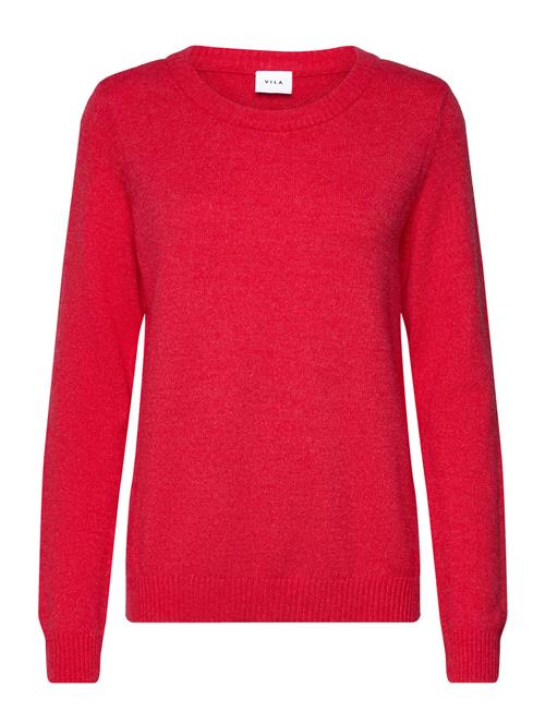 Vila Viril O-Neck L/S Knit Top - Noos Vila Red