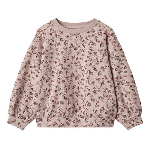 Wheat Sweatshirt L/S Lia Dry Rose Flower Vine | Lyserød | 98 cm