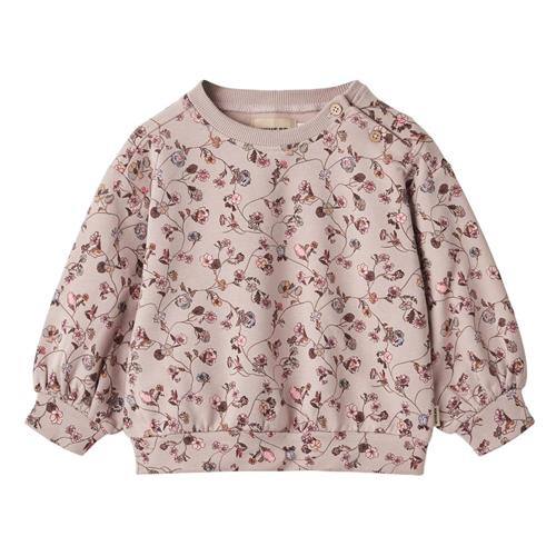 Wheat Sweatshirt L/S Lia Dry Rose Flower Vine | Lyserød | 86 cm