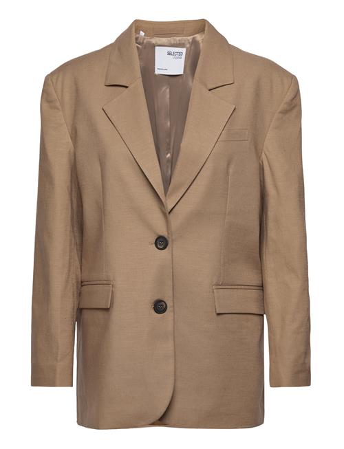 Selected Femme Slfzaza Ls Blazer W Selected Femme Brown