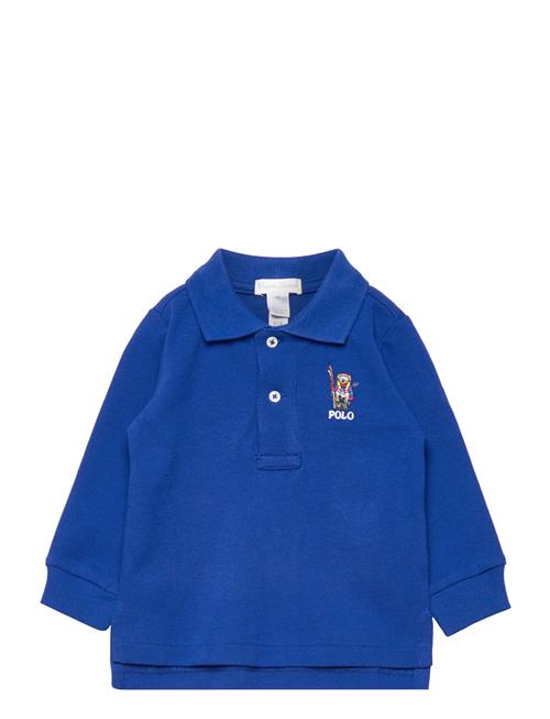 Polo Bear Cotton Mesh Polo Shirt Ralph Lauren Baby Blue