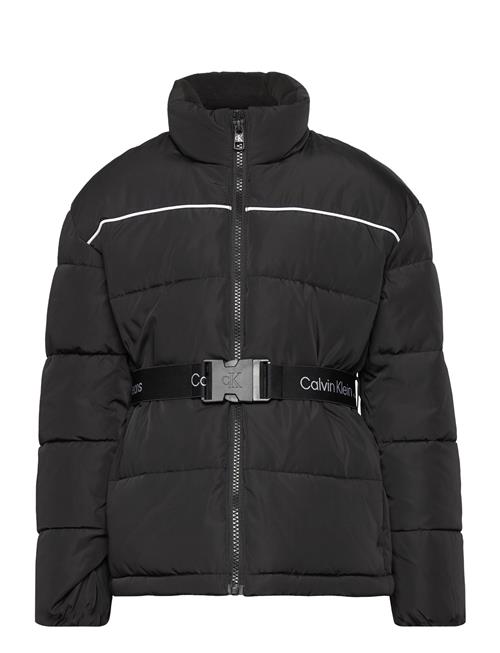 Calvin Klein Logo Tape Belt Jacket Calvin Klein Black