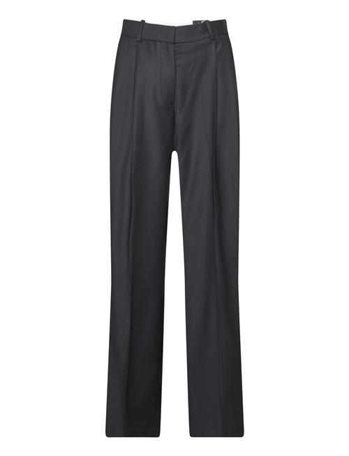 Wide Leg Pleated Wool Pant Tommy Hilfiger Black