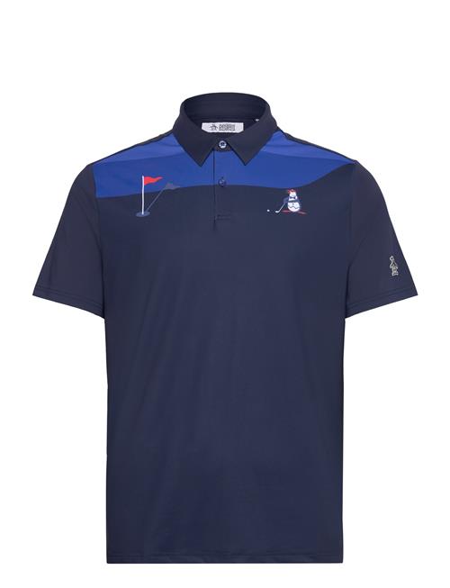 Pete-On-The-Green Novelty Colour Block Polo Original Penguin Golf Navy