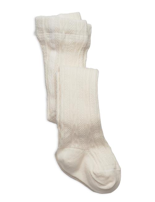 Geggamoja Cable Knitted Stockings Offwhite Geggamoja Cream