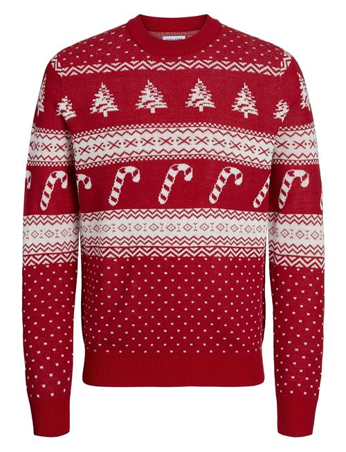 Jack & Jones Jjxmas Gabriel Knit Crew Neck Jack & J S Red