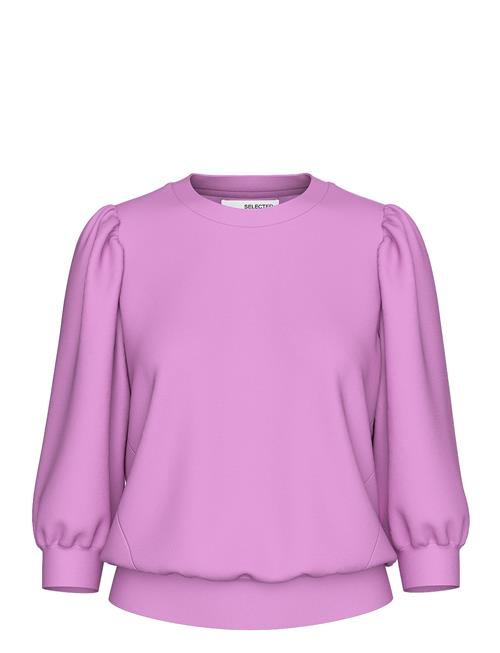 Selected Femme Slftenny 3/4 Sweat Top Noos Selected Femme Purple