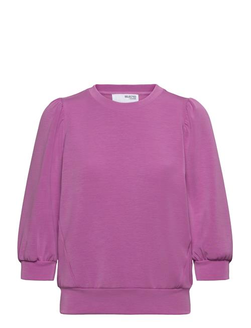 Slftenny 3/4 Sweat Top Noos Selected Femme Purple