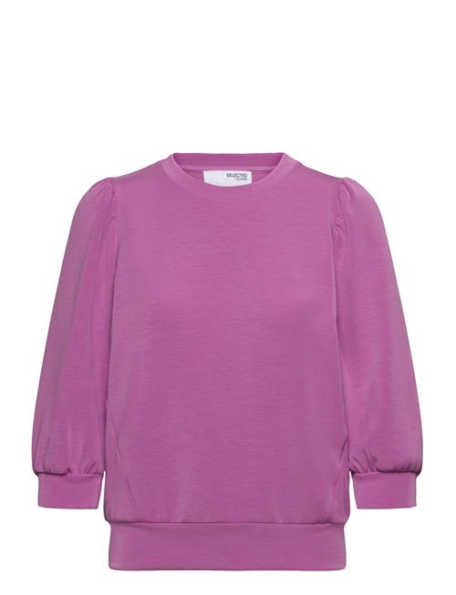 Slftenny 3/4 Sweat Top Selected Femme Purple