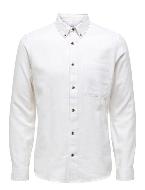 ONLY & SONS Onsgudmund Slim 1-Pkt Solid Shirt Noos ONLY & SONS White