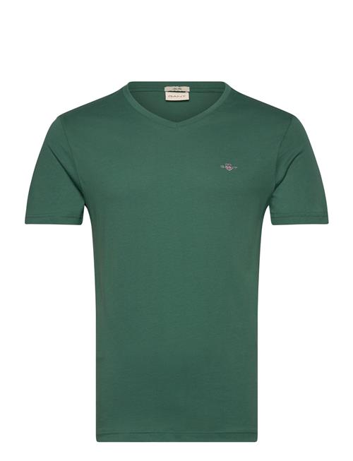 Slim Shield V-Neck T-Shirt GANT Green