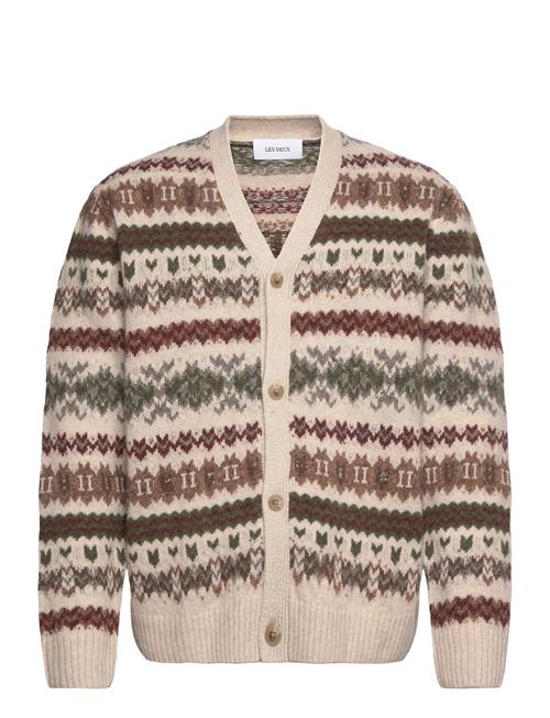 Les Deux Hordur Fair Isle Cardigan Les Deux Beige