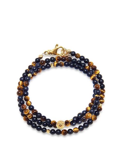 Nialaya The Mykonos Collection - Brown Tiger Eye, Matte Onyx, And Go Nialaya Brown