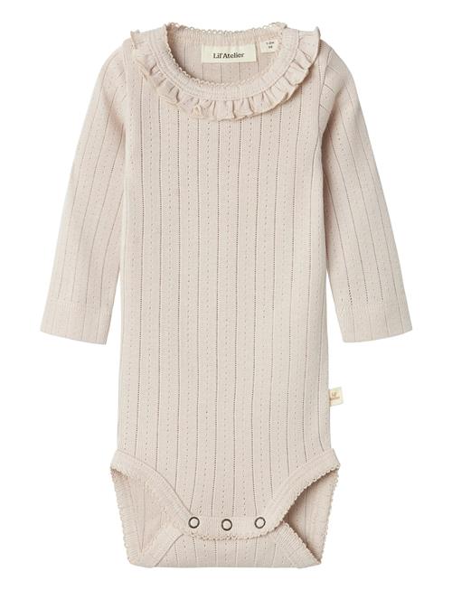 Lil'Atelier Nbfrachel Nis Ls Slim Body Lil Noos Lil'Atelier Beige