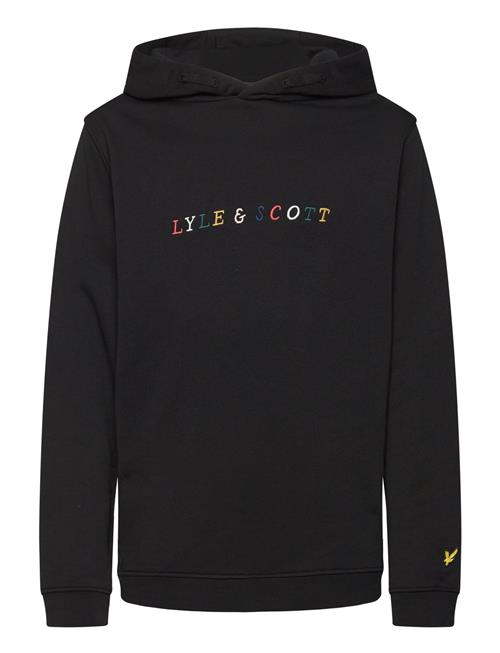 Lyle & Scott Multi Coloured Embroidery Hoodie Lyle & Scott Black