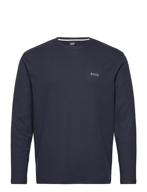 BOSS Waffle Ls-Shirt BOSS Navy