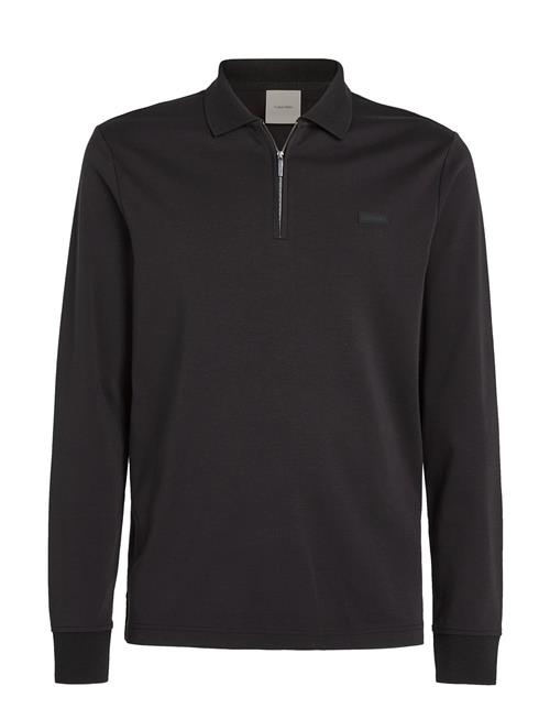 Calvin Klein Liquid Touch Welt Zip Ls Polo Calvin Klein Black