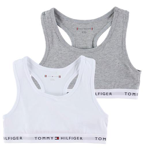 Tommy Hilfiger Toppe - 2-pak - Hvid/Gråmeleret