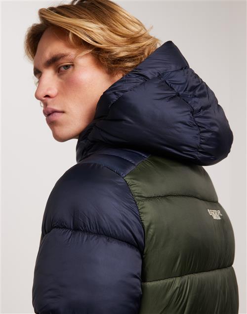 Superdry Hood Colour Block Sport Puffer Puffer jackets Blå