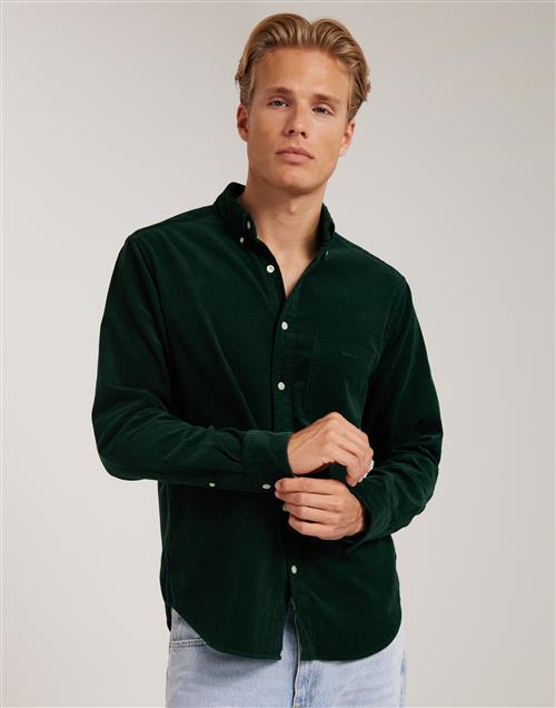 Gant Reg Ut Corduroy Shirt Fløjlsskjorter Grøn