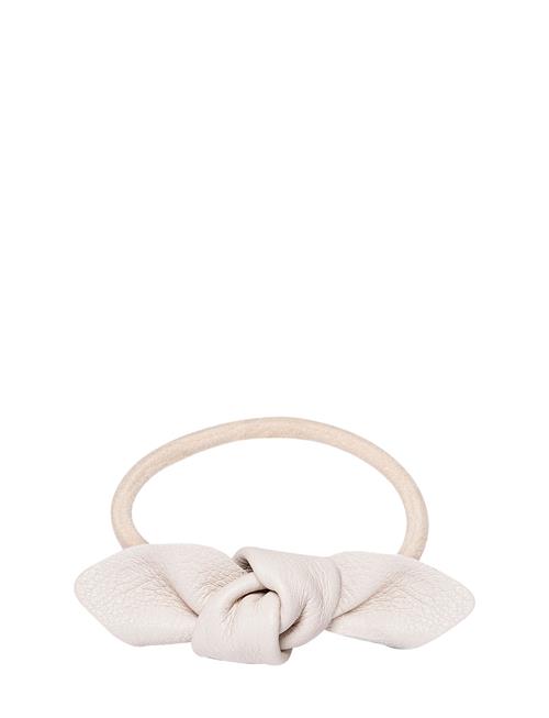 Corinne Leatherbow Small Hair Tie Corinne Cream