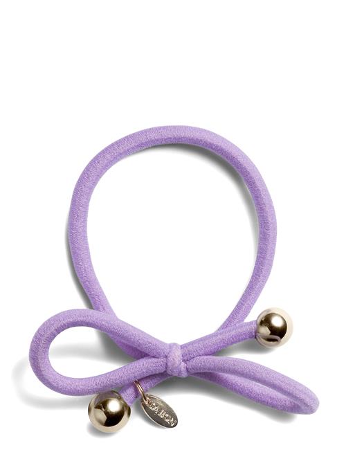 Hair Tie With Gold Bead - Lilac Ia Bon Purple