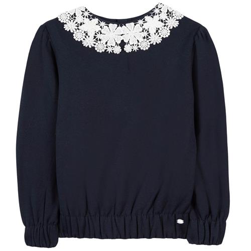 Tartine et Chocolat Sweatshirt med blomsterkrave Navy | Marine blå | 6 years