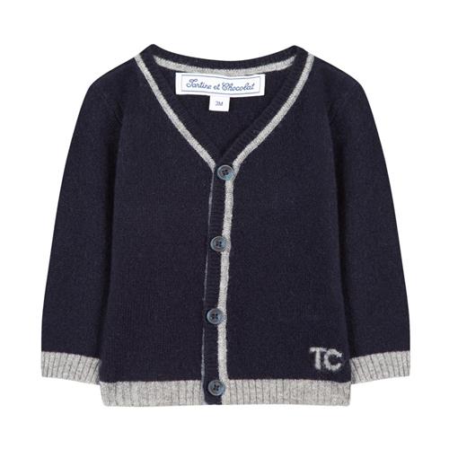 Tartine et Chocolat Cardigan i kashmir Navy | Marine blå | 3 years