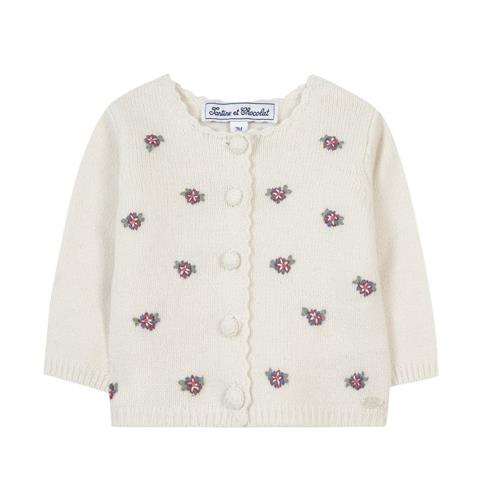 Tartine et Chocolat Uldcardigan med blomsterbroderi |  | 18 months