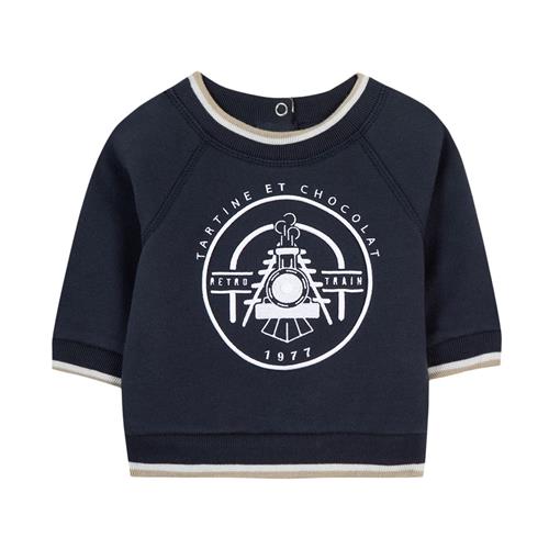 Se Tartine et Chocolat Sweatshirt Navy Blanchit | Marine blå | 6 months ved Babyshop