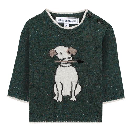Se Tartine et Chocolat Uldtrøje engelsk grøn | Grønn | 6 months ved Babyshop