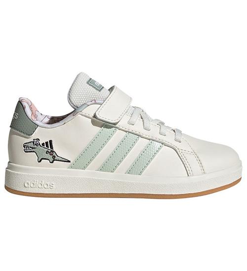 adidas Performance Sko - Dino Grand Court EL - Owhite/Lingrn/Sil