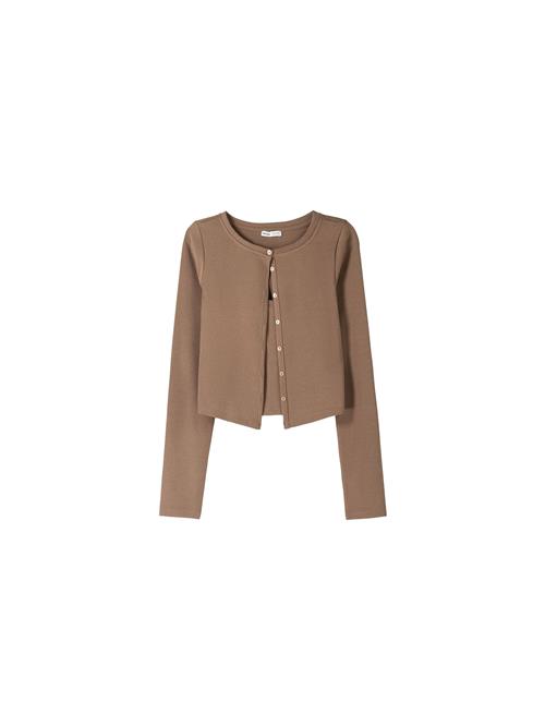 Se Bershka Cardigan  mørkebeige ved About You