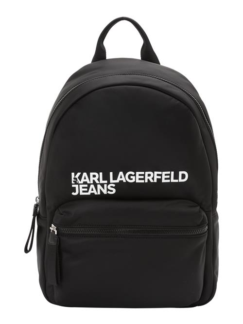 KARL LAGERFELD JEANS Rygsæk 'ESSENTIAL'  sort / hvid