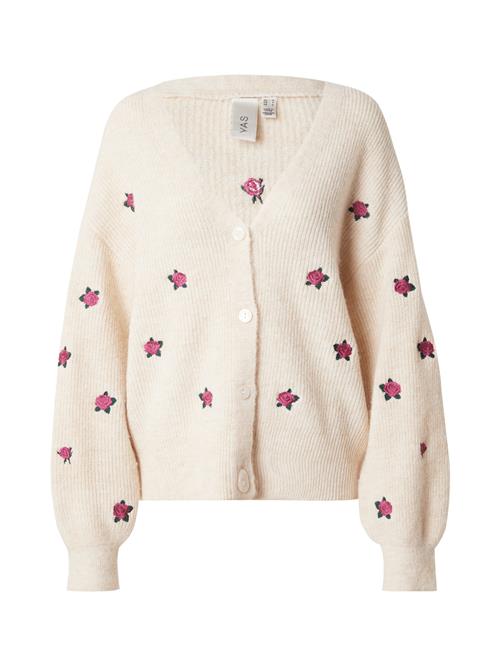 Se YAS Cardigan 'YASFLEUR'  lysebeige / grøn / pink ved About You