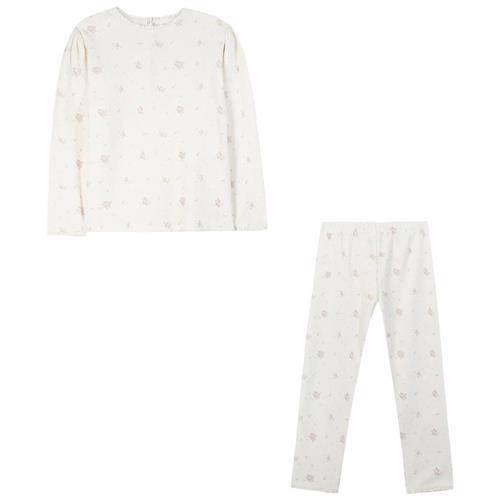 Tartine et Chocolat Pyjamas i cremefarvet silke, perle |  | 12 years