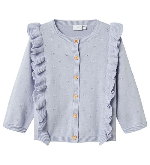 Name It Cardigan - Strik - NbfSomine - Icelandic Blue m. HulmÃ¸ns