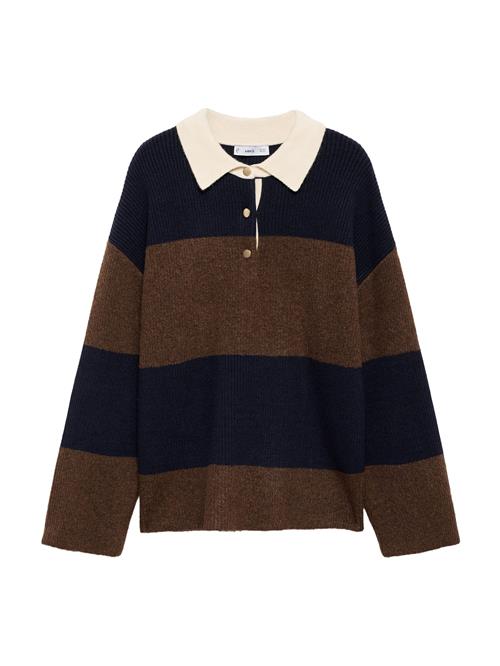 MANGO Pullover 'JAMA'  creme / navy / mørkebrun