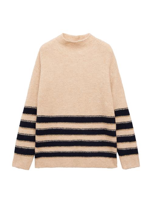 MANGO Pullover 'CAPITAN'  beige-meleret / guld / sort