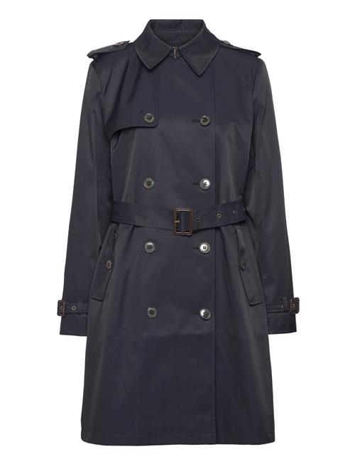 Double-Breasted Cotton-Blend Trench Coat Lauren Ralph Lauren Navy