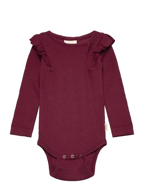 Body L/S Modal Frill Petit Piao Red