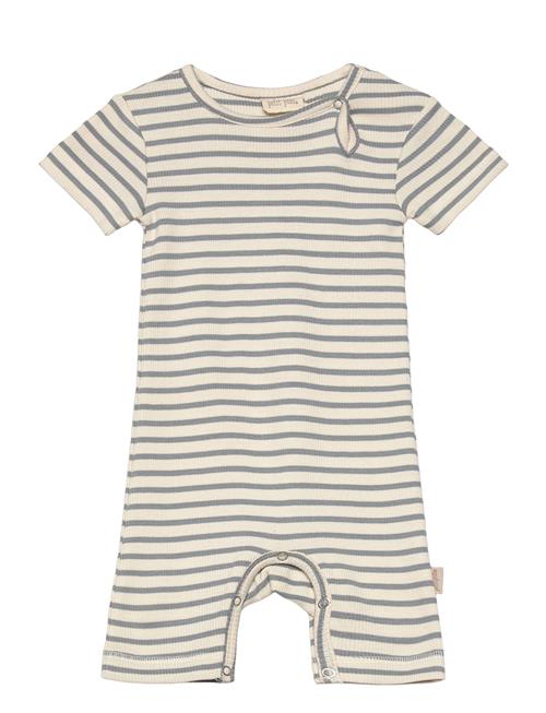 Petit Piao Jumpsuit S/S Modal Striped Petit Piao Blue