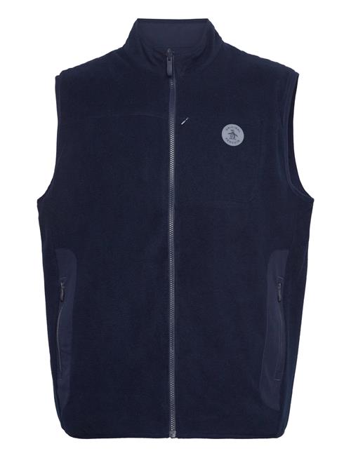 Original Penguin Golf Lightweight Mixed Media Reversable Vest Original Penguin Golf Navy